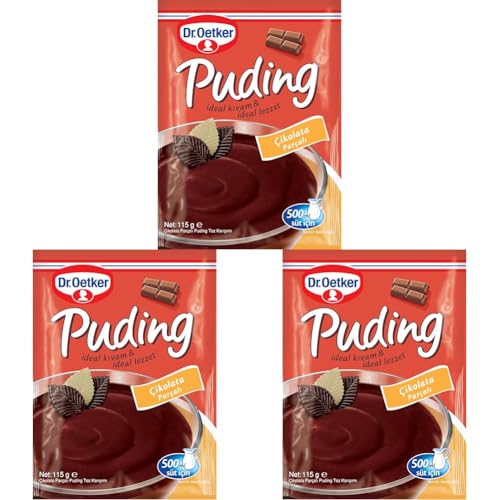 Dr.Oetker Chocolate Pieces Pudding, 120 g (Pack of 3)