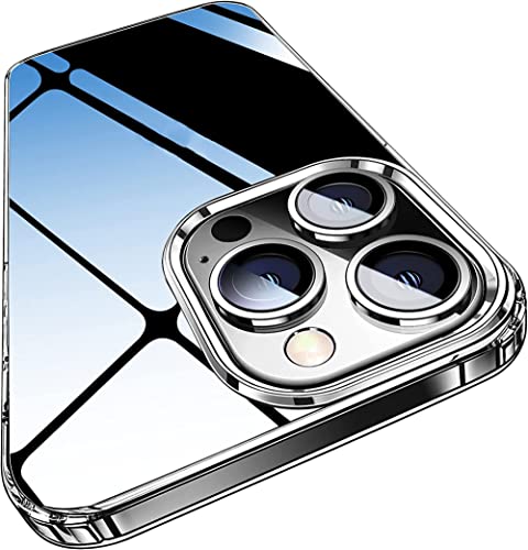 Coque transparente anti-jaune cristalline améliorée pour iPhone 14 Pro Max