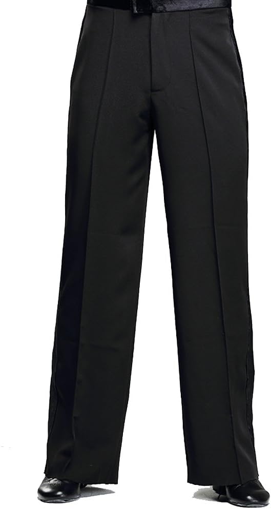 Dance Studio Pants Black Dance Pants for Men Latin Jazz Ballroom Samba Straight Wide Leg Mens Sweatpants Baggy