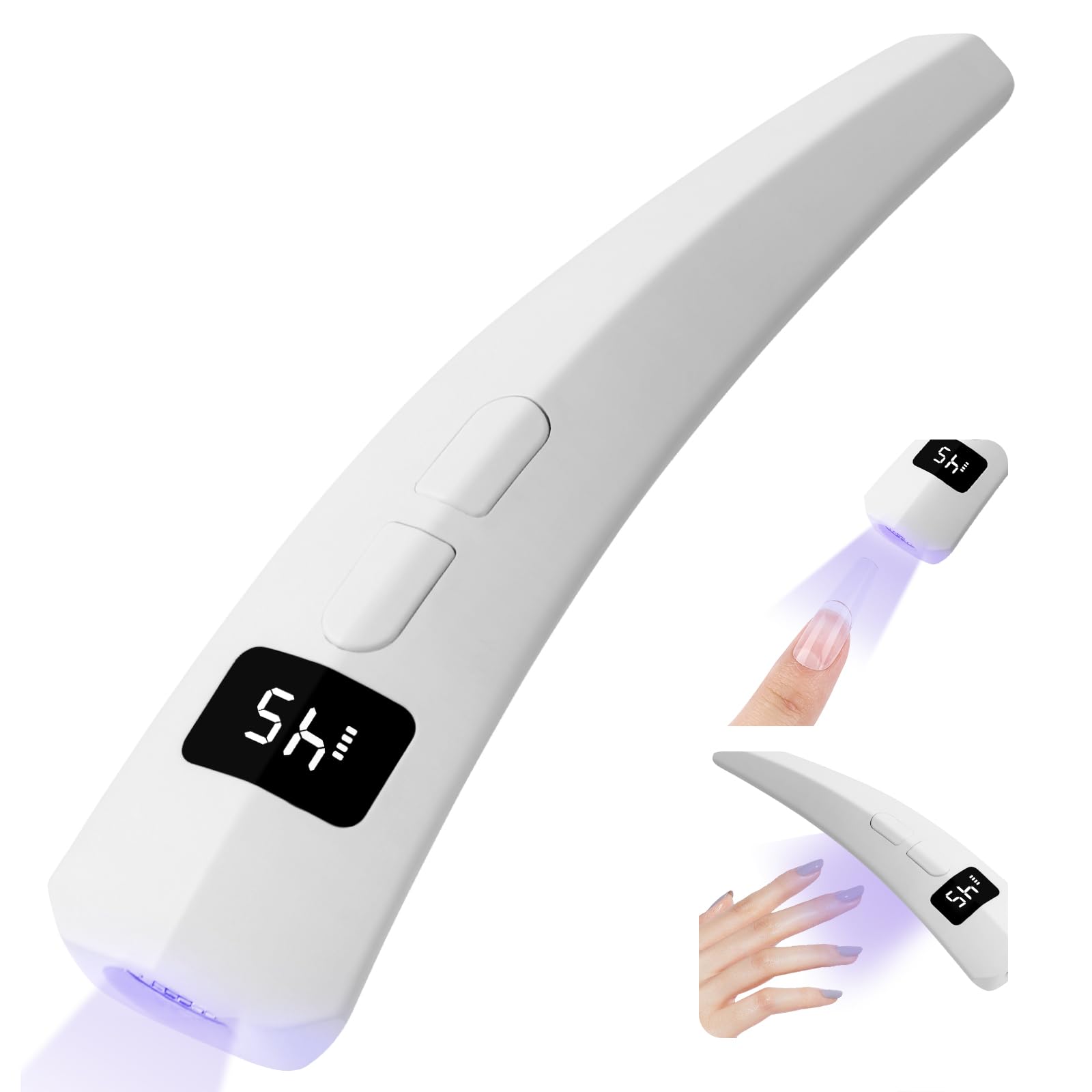 SAVILAND SSPro X U V Nail Lamp for Gel Nail: 10s Fast Flash Cure Handheld U V Light 2 Lighting Modes Travel Mini Gel Light Rechargeable Cordless Portable LED Lamp for DIY Manicure Home