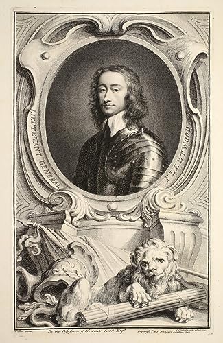 Poster sur toile Lt Général Fleetwood par Jacobus Houbraken 50x70cm sans cadre
