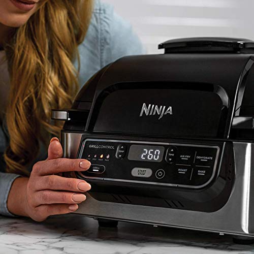 Ninja Foodi Grill & Airfryer, 5,7L Heißluftfritteuse, Air Fryer, spülmaschinenfeste Teile, 5-in-1, Schwarz/Silber AG301EU – Bild 5