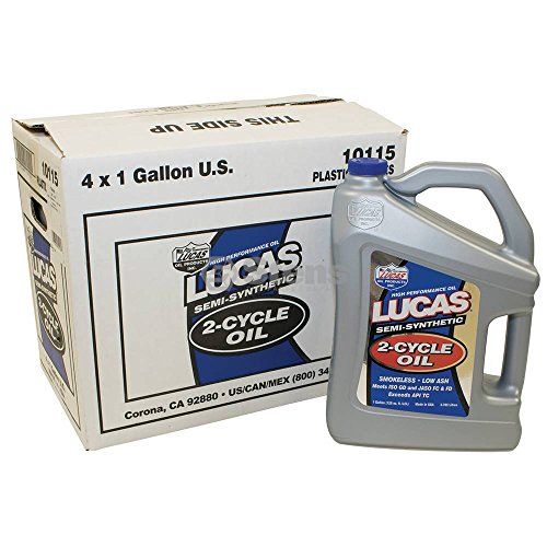 Lucas Oil 051-537 Semi-Synthetic 2-Cycle Oil, Case of 4, Silver