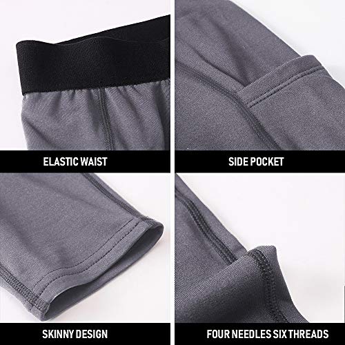 Calças de compressão masculina,KKcare Pacote de 3 calças masculinas leggings de corrida academia fit