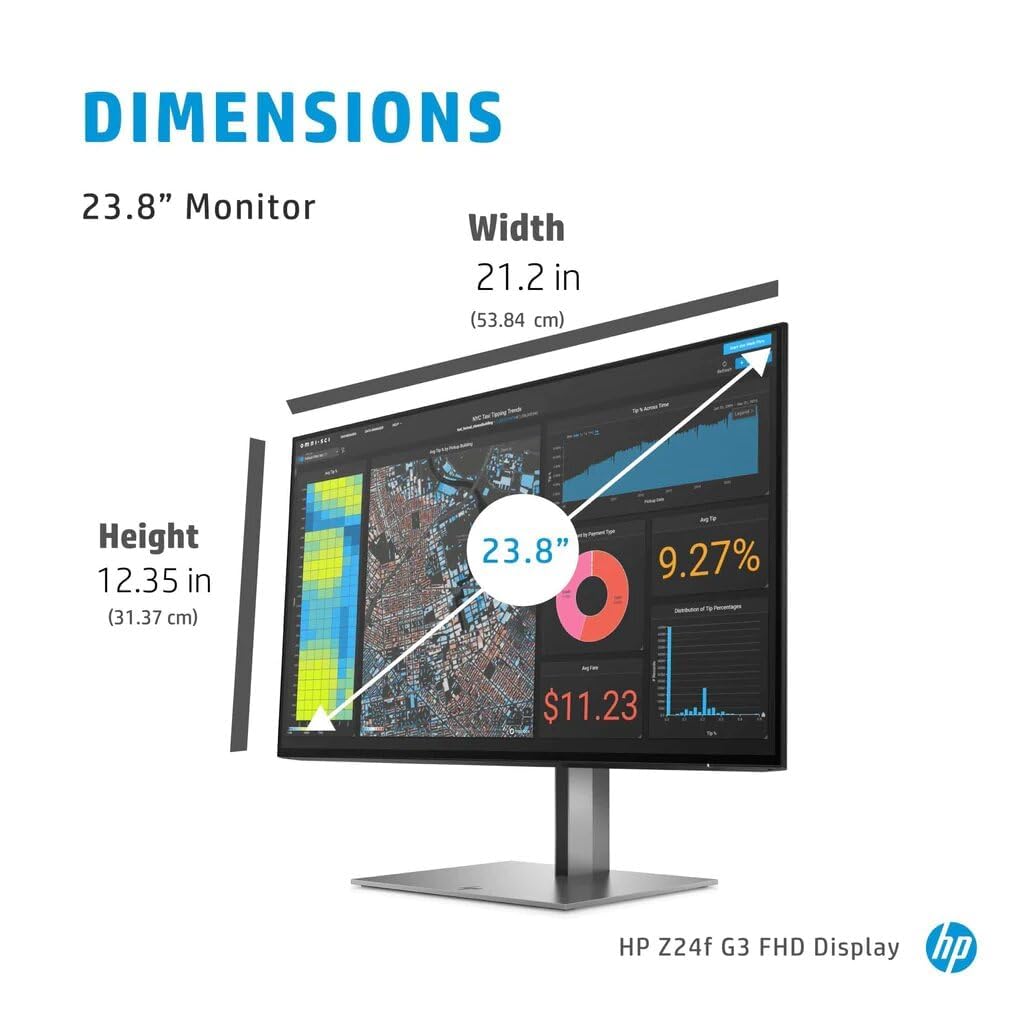 HP Z24f G3 Monitor Full HD LCD 1920 x 1080, Display, HDMI and USB