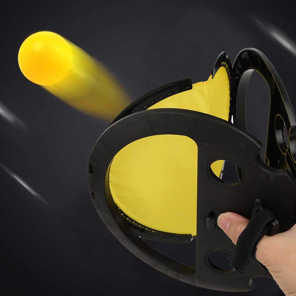 BORDSTRACT Toss Catch Ball Game, Clamp and Toss Ball Sports Game, Kids Outdoor Games with 2 Paddles and 4 Balls, for Backyards, Beach, Kids Gift(Black)