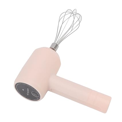 Ubersweet Electric Hand Mixer, USB Rechargeable Electric Kitchen Mixers Powerful Automatic Professional Flat Bottom For Cake For Meringue (Light Pink)