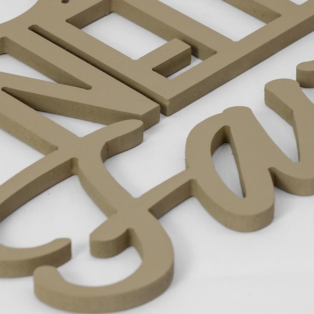 Declea Home Decor Scritta in Legno da Appendere Come nelle Favole Targa Decorazione per la Casa Arredo, Frase da Appendere in Legno Amore