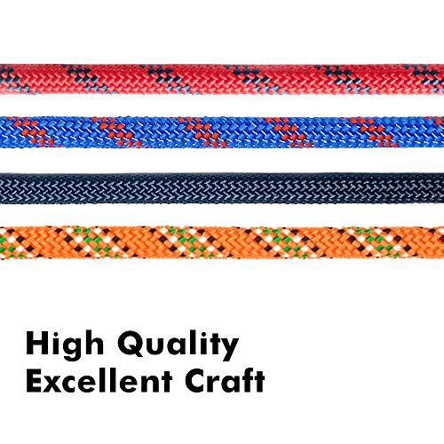 Outdoor Climbing Rope 32ft & Carabiner,10mm Static Rock Rope,Fire Rescue Safety Rappelling Rope