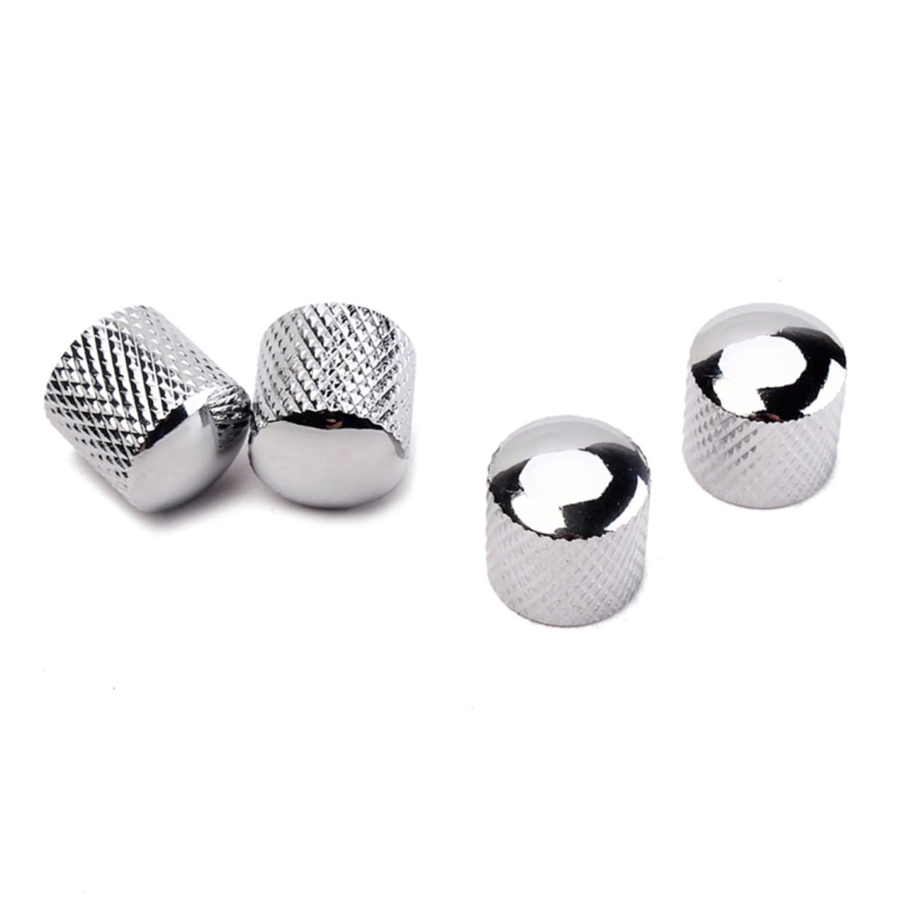 ULDIGI Guitar Bass Knobs Universal Replacement Solid Shaft Potentiometers Chrome Guitar Knobs Shell