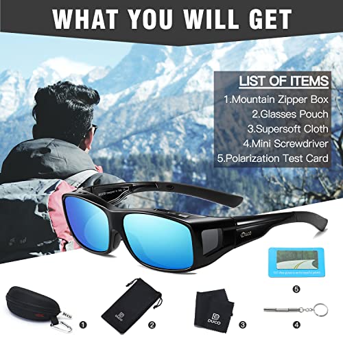 Duco Wraparound Fitover Glasses Polarized Wear Over Sunglasses For Men Women Uv Protection Sun Glasses Driving 8953 #TOP7