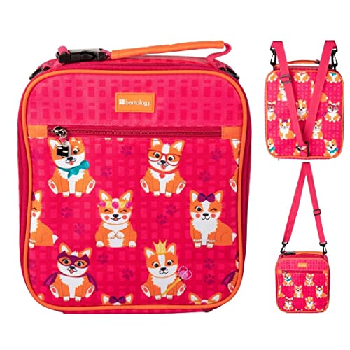Convertible Soft Insulated Durable Lunch Bag For Kids - Zippered Outer Pocket - Adjustable Straps Convert To Backpack, Shoulder Bag Or Lunch Box - Fresh Food For Hours, Back To School, Picnics, Travel #TOP19