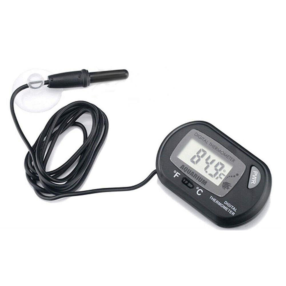 Treki Thermomètres Aquarium LCD Thermomètre Digital Ventouse Thermometre Fish Tank Numérique Aquarium ThermomètreS avec Sonde pour Aquariu m Marin Incubateur Réservoir