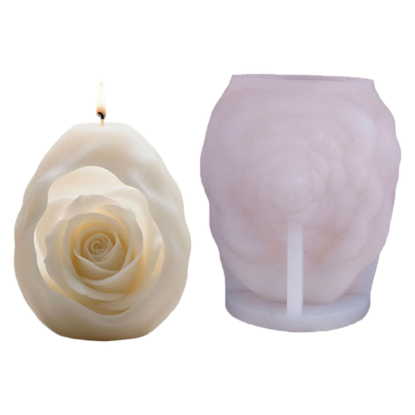 Lerpwige Rose Flower Silicone Molds For Making Soap Epoxy Resin Multipurpose Silicones For Gypsum Decoration Decorative Rose Silicone Mold