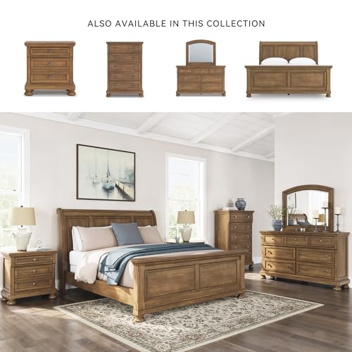 Image of Signature Design by Ashley Wood California King Sleigh Bed with Headboard