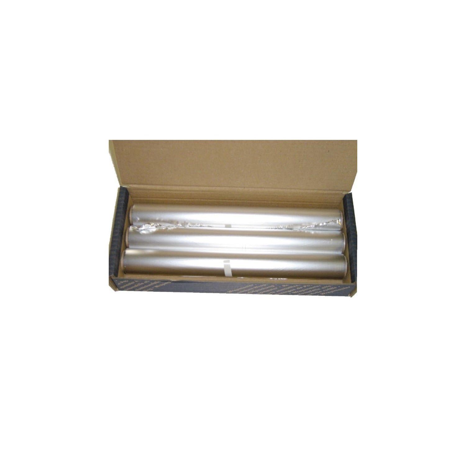 Produktbild von 3 Rollen Alufolie Nachfüllung Für Wrapmaster – 45 Cm Breit, 150 Lfm Pro Rolle – Extra Stark & Geschmacksneutral
