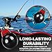 Hollowfly Coated Downrigger Ball Weight with Keel Downrigger Weights Vinyl-Coated Trolling Weight for Boats Round Marine Accessories Black(8 lb)