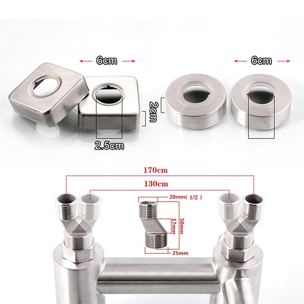 CMBSSTFC Pistola rociadora para Grifo de Montaje en Pared, trefilado de Acero Inoxidable 304, Grifo de Agua fría y Caliente, Tirador multifunción, Fregadero de Cocina, grifos para Fregadero de