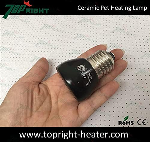 Davitu Electricity Generation - 80W 50x58mm Reptile tank far infrared ceramic heater heating lamp pet lizards snakes warming heat lamp ceramic lamp