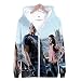 Produktbild BchYu Unisex Kapuzenpullover 3D Druck Anime Hoodie Herren Damen Jacke Cosplay Langarm Sweatshirt Drawstring Taschen Pullover Coole Fleece Futter Pullover Sweatshirts Fast & Furious Zip L