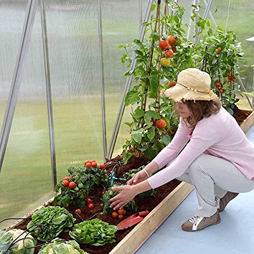 Image of DIY Crafts Misting Cooling System Misting Line Mist Nozzles Adapter Outdoor Mister for Patio Garden Greenhouse Trampoline for Waterpark Fan (9 Pcs Mist Kit, Included Pipe + Tap Connector + Accessory)