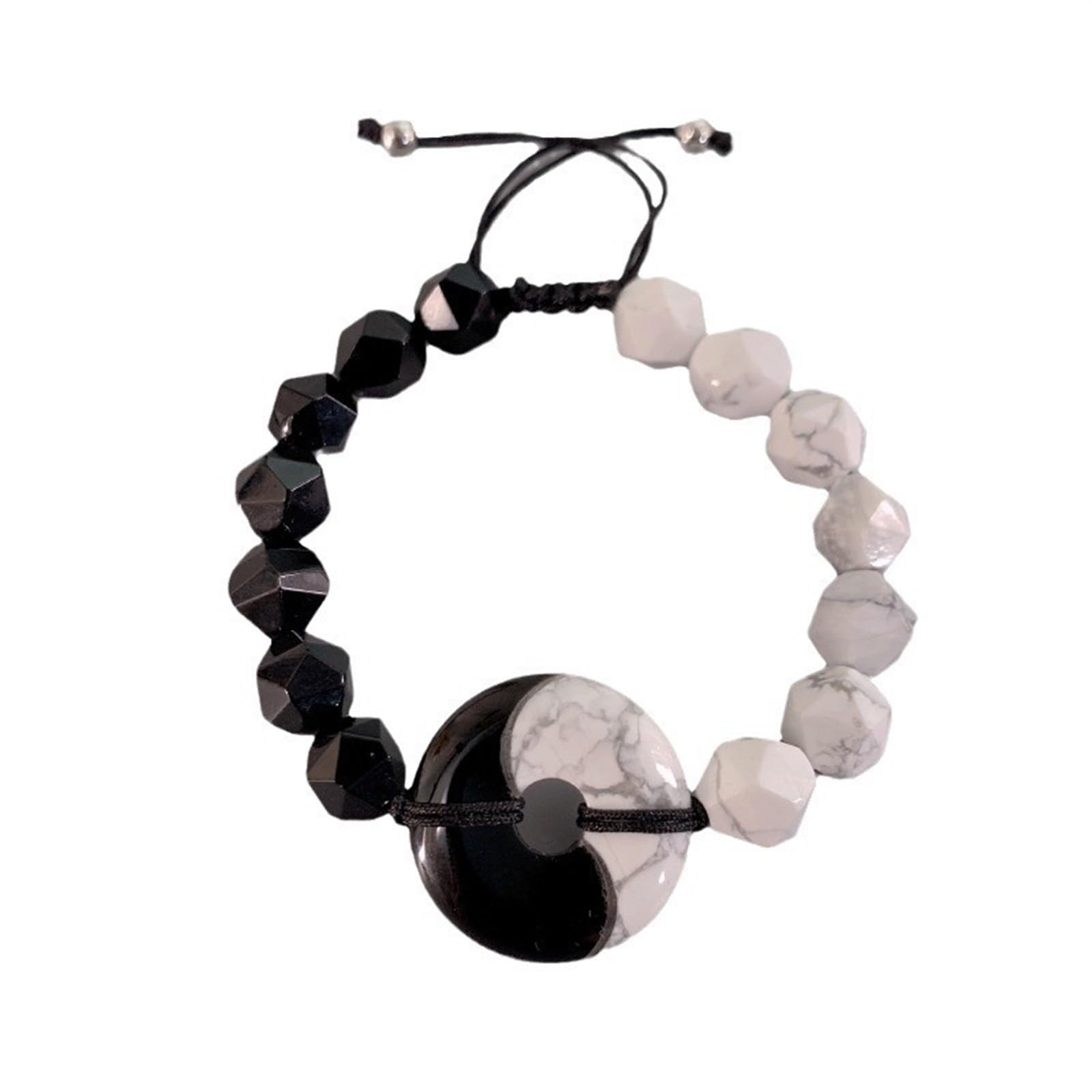 Bracelet Taiji Bagua en pierre naturelle pour homme : perles 8mm et bijoux spirituels