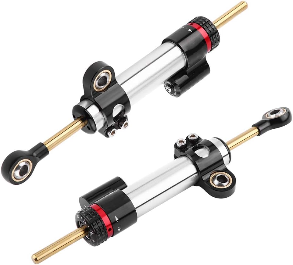 Acouto Steering Damper Motorcycle Adjustable Steering Damper Stabilizer Fit for MT10 MT 07 MT09 for for CNC Aluminum Alloy(S)