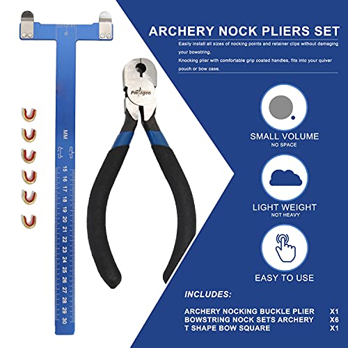 Perogen Archery Bow String Points Nock Pliers Set T Shape Bow Square Ruler Nocking Point Buckle Recurve Bow Turning Kit Archery #TOP4