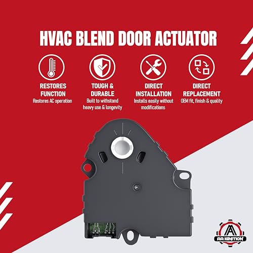 Image of HVAC Blend Door Actuator - Compatible with Chevrolet & GMC 1994-2012 - Silverado, Tahoe & Sierra - Driver & Passenger Side Temperature Control Air Actuator - Replaces 89018365, 604-106, 52402588