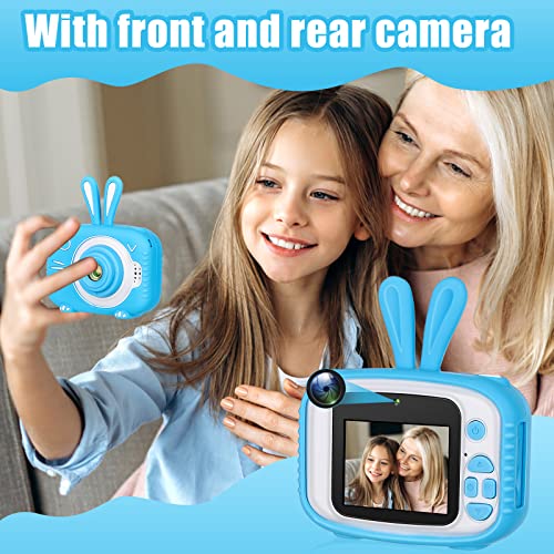 Vasttron Camera Toys For Kids 3 4 5 6 7 8 9 10 11 12 Years - Girls Boys Gift Digital Selfie Cameras Toddler Pink Blue Rabbit Camcorder Hd Video Games Tools Children Electronics Toy With 32Gb Sd Card #TOP5