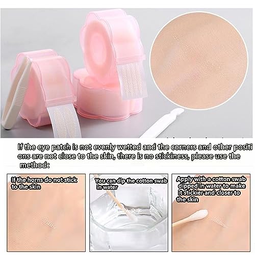 Eyelid Tape Invisible Eye Stickers Portable Breathable Natural Invisible Single Sided Double Eyelid Tape Self-Adhesive Eyelid Stickers Instant Eye Lift Strips With Y Fork (B)