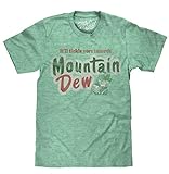 Tee Luv Mountain Dew T-Shirt - Big and Tall Mt Dew Shirt (Kelly Snow Heather) (4XLB)