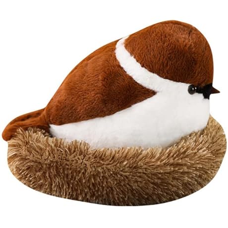 Plush Toy with Bird's Nest 15.7" Stuffed Animal Figures Bird Throw Plush...