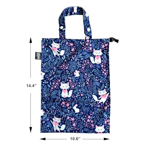 Image of Cute Hanging Car Trash Garbage Bag 100% Leakproof Waterproof Multipurpose for Car Back Front Seat Console with Hanging Strap (Jungle Animal)