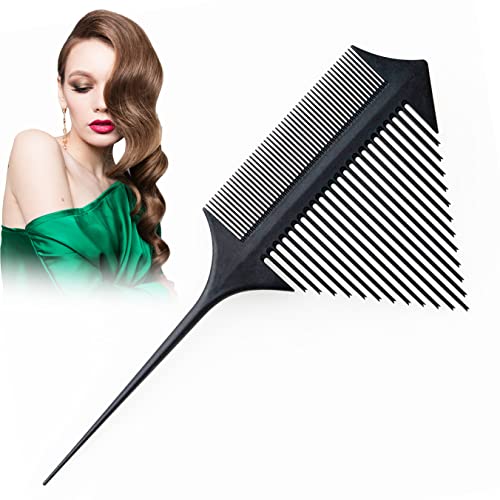 PlandleLee Peine para teñir el cabello, peine para puntas de peluquería, peine para desenredar dientes anchos, peine para reflejos, peine para decolorar el cabello, para peinar y teñir el cabello