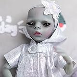 Zero Pam Reborn Alien Dolls Silicone Babies 14inch Life Size Newborn Baby Doll Cloth Body Realistic Intelligent Beings Collectible Toys