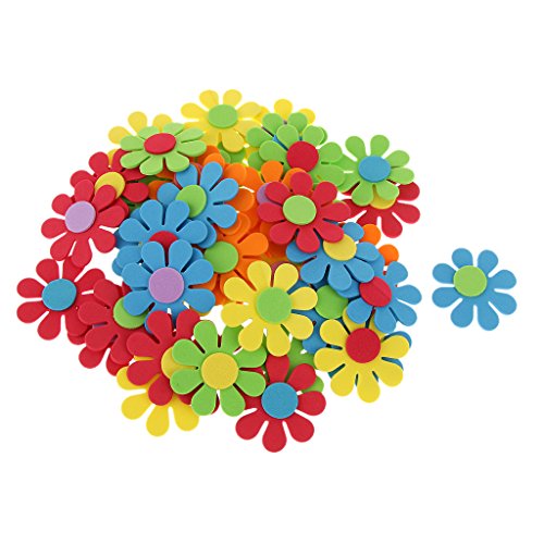 Generic Lot de 50pcs Fleur Mixte Mousse Enfants Décoration Artisanat Bricolage Diy