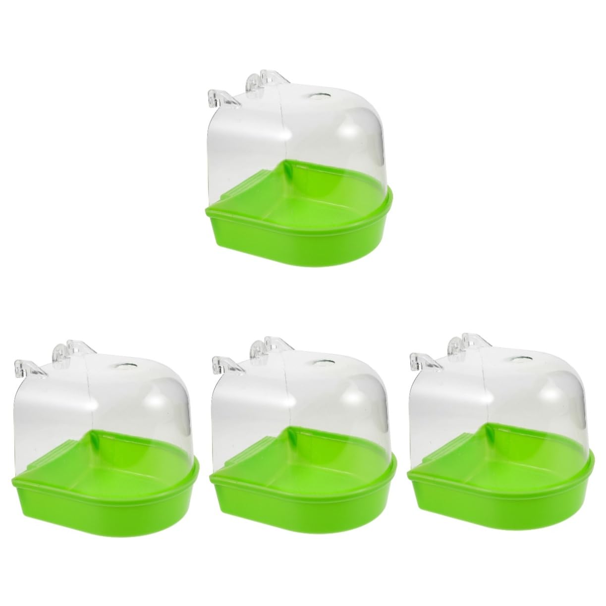 Sosoport 4pezzi Pet Bird Bath Box Vaschetta per Bagno per Uccelli Accessorio per Pappagalli e Piccole Creature Vasca da Bagno Resistente Giocattolo Divertente per Benessere degli Uccelli