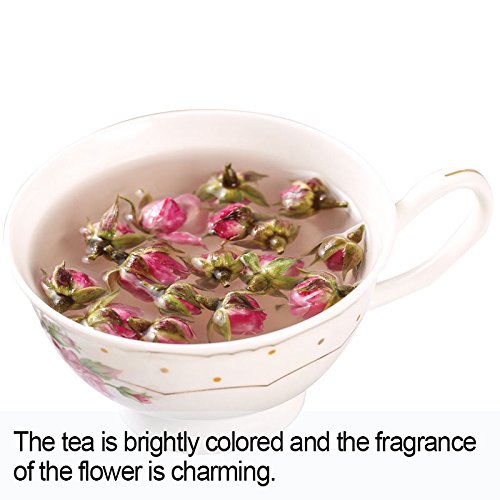 Wananfu - Rose Buds Dried From Snow Mountain, Rosebud Tea / Red Rose Flower Buds Tea, Dried Rose Buds Loose Leaf 金边玫瑰 8.8Oz #TOP3