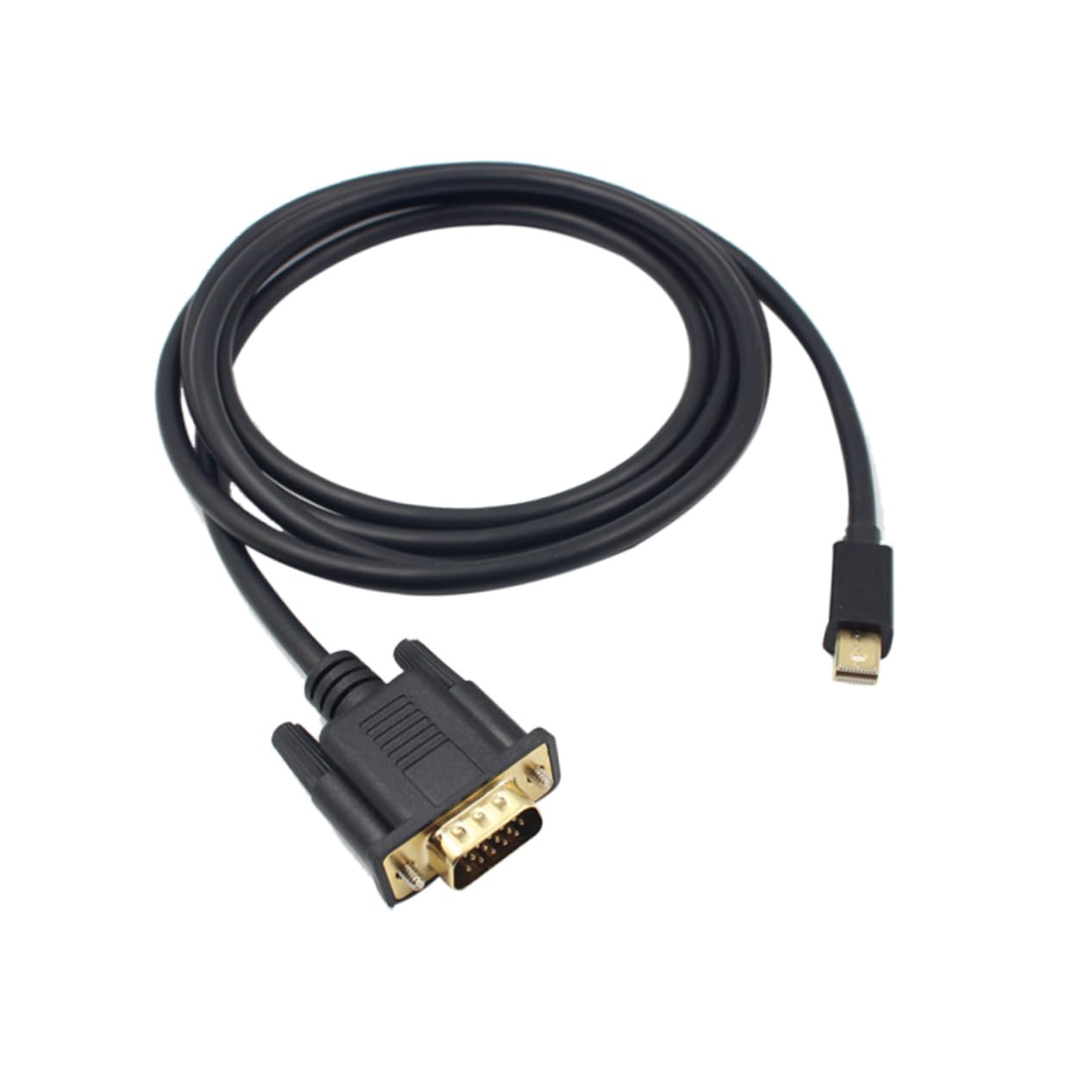 Happyyami Mini Dp to Vga Cable 1.8m Dp to Vga Adapter Cable Gold Plated for Laptop Desktop HDTV Monitor Projector