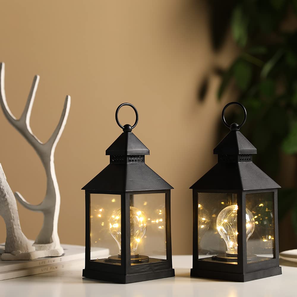 Buy JHY DESIGN Lantern Style Table Lamp with Fairy String Bulb & 6Hour