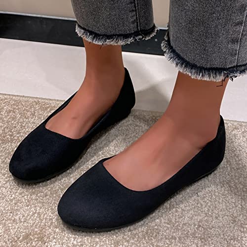 Womens Summer Casual Shoes Solid Color Ballet Flats Shoes for Women Non Slip Walking Shoes Comfortable Office Slip On Work Flats Dressy3
