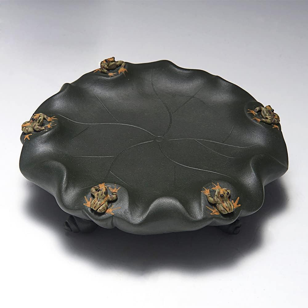 XIALON 12.5cm Creative Lotus Leaf Water Spray Frog Tea Pet Yixing Purple Clay Handmade Tea Set