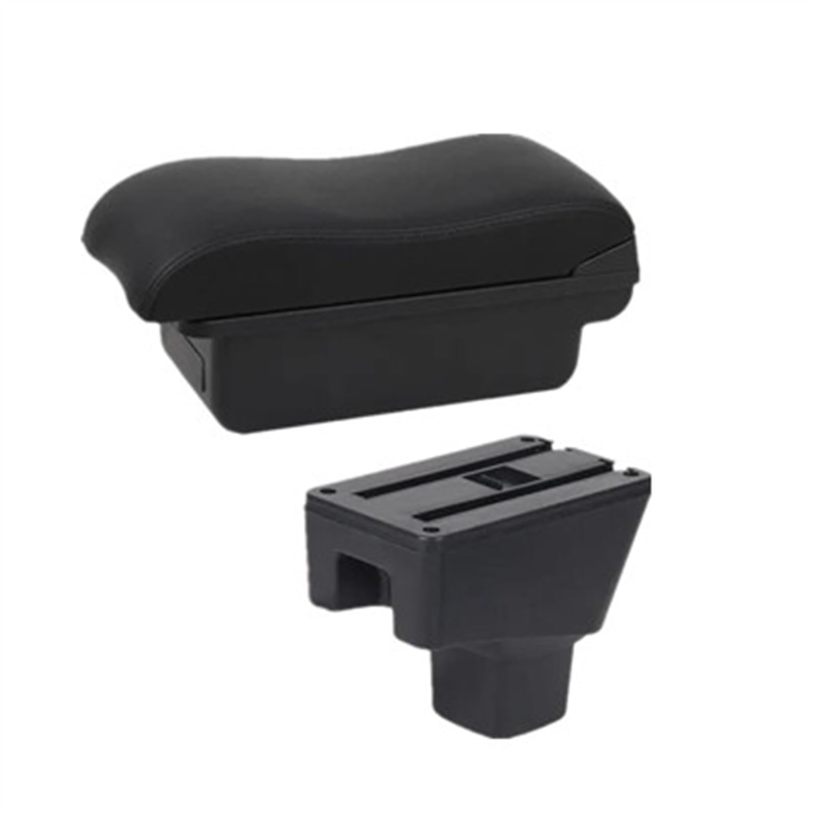 NOHEEU Car Armrest Box Dedicated Interior Retrofit Parts Center Storage Accessories For SUZUKI SX4(A2 black line No USB)