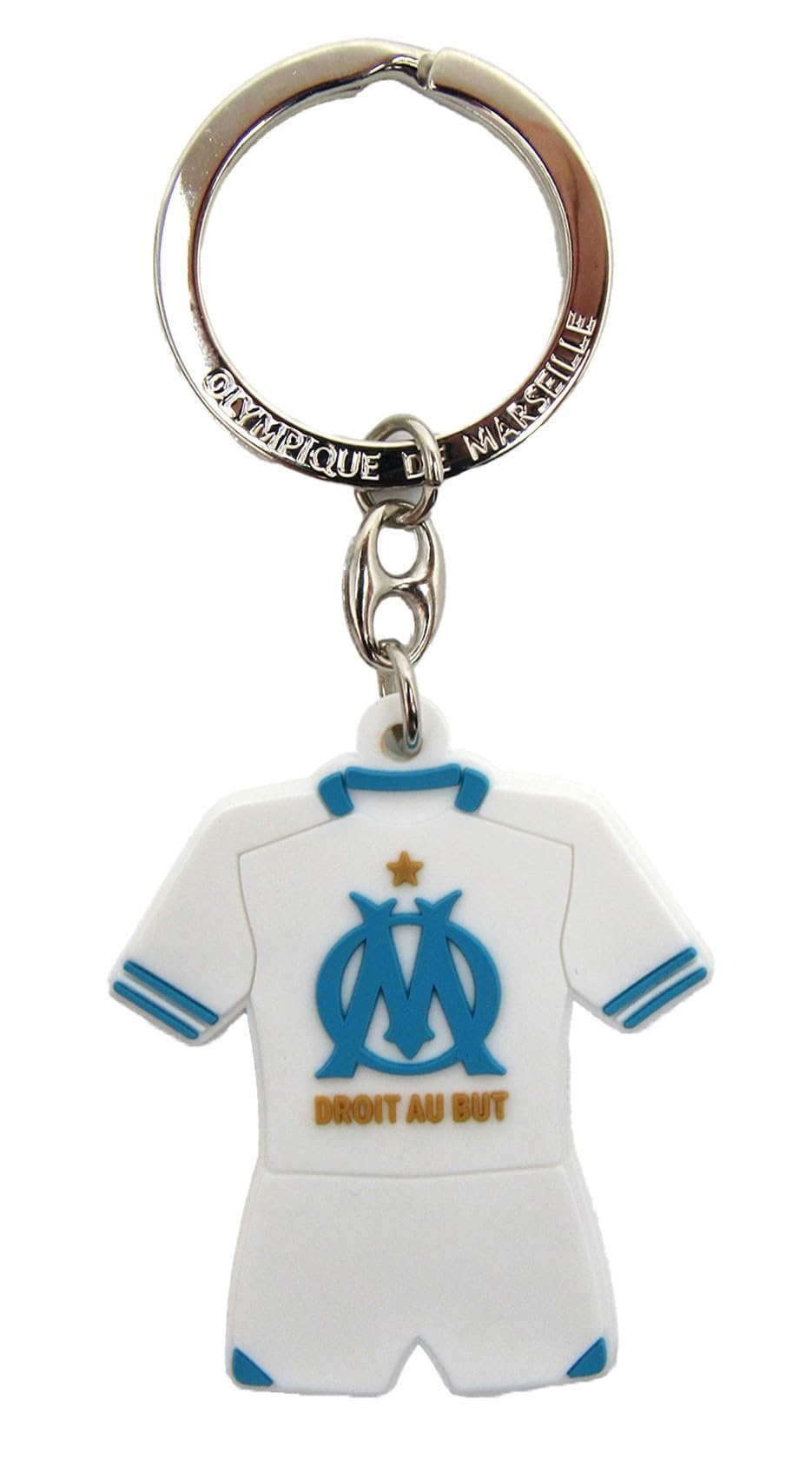 OLYMPIQUE DE MARSEILLE OM Official Collection Jersey Keyring, white, One size
