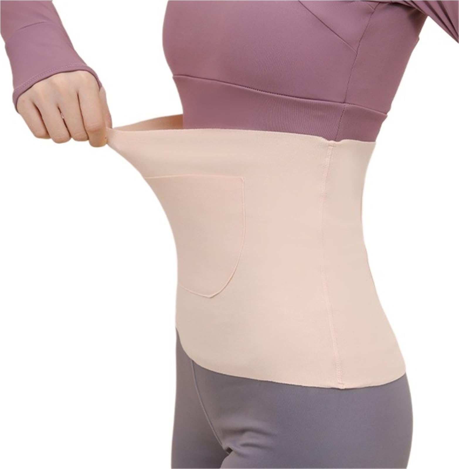Ceinture de Sudation Ceinture De Soutien Du Ventre En Coton, Ceinture De Soutien Du Ventre Unisexe Avec Deux Poches Ceinture Abdominale