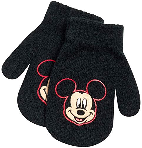 Image of Disney Little Boys Mickey Mouse Hat and 2 Pair Gloves or Mittens Cold Weather Accessory Set, Ages 2-7