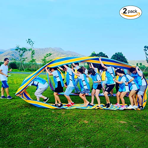 Kinden Teamwork Games Run Mat - 2 Packs Teamwork Games Group Learning Activity Fun Playing Run Mats For Adults Kids Family Field Day Backyard Playground Birthday Party Games #TOP2
