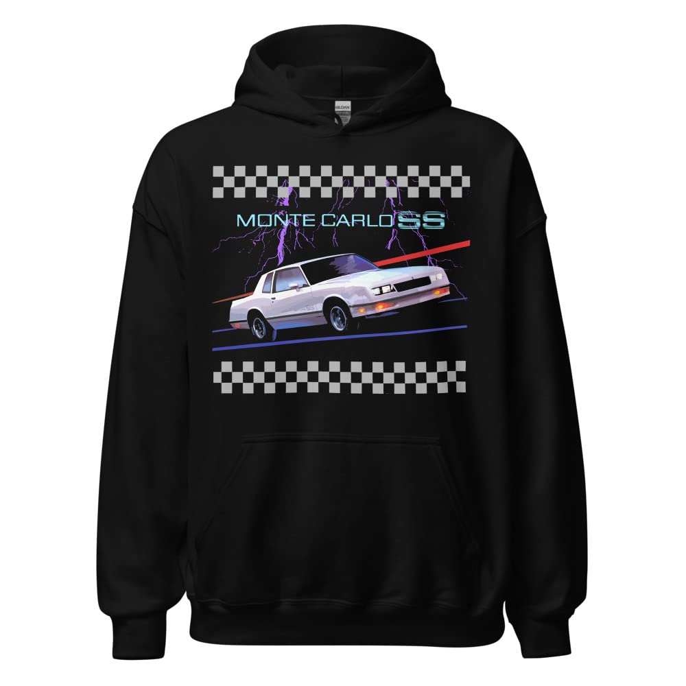 Retro Old School Car Graphic Chevy Monte Carlo SS lata 80-te estetyczna - męska bluza z kapturem