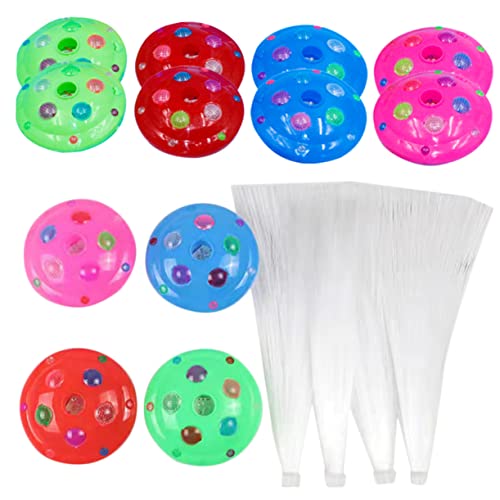 NULYLU Battery-Powered Fiber Optic Lamp 12pcs Changing Lights for Party Wedding Birthday Room Decor